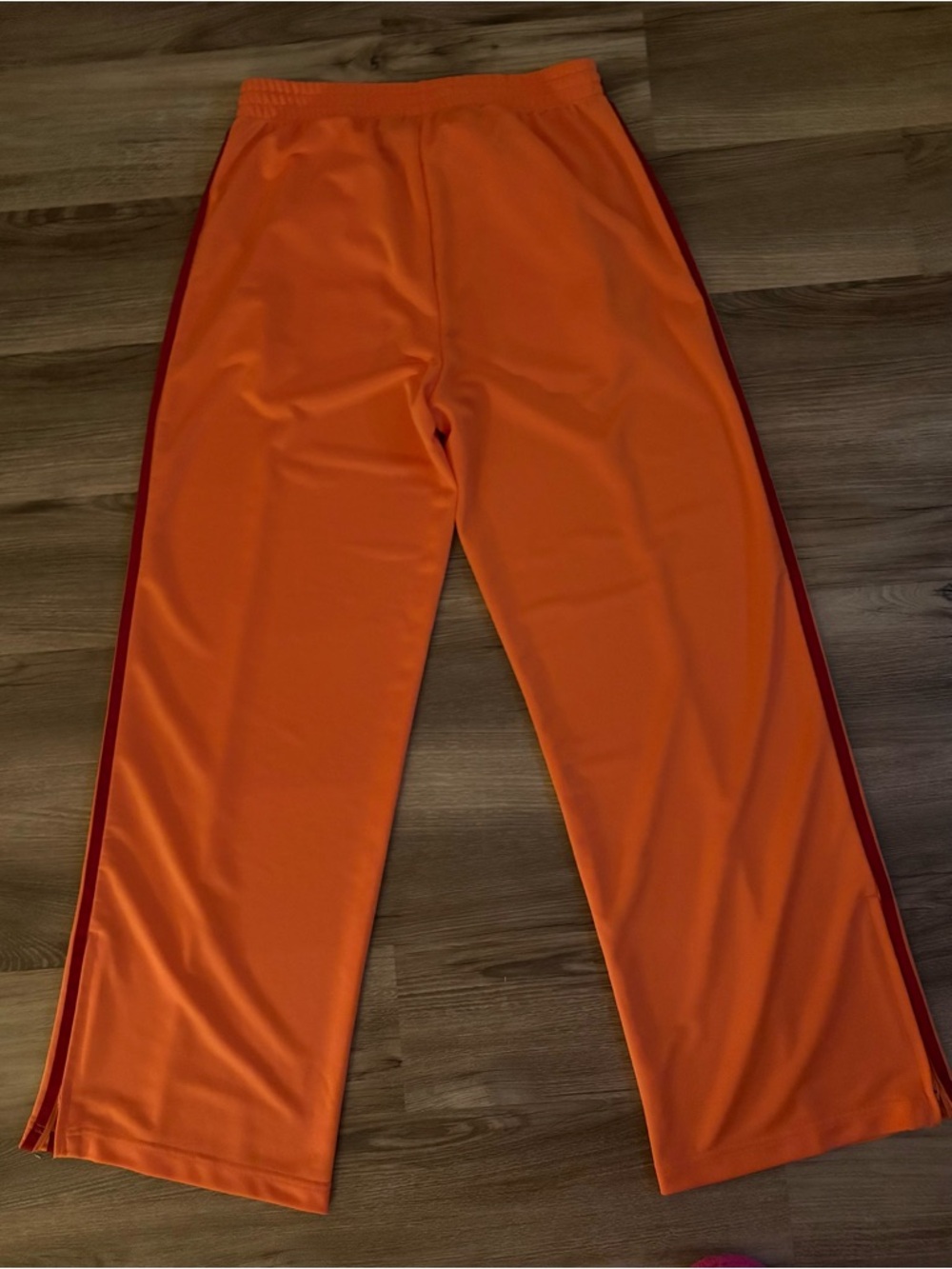 adidas Orange Track Pants with Red Stripes - Picture 5 of 5